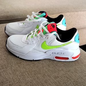 Nike AirMax White Neon Pink Green